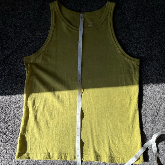 Everlane Leek Green Cotton Cutaway Tank - Picture 7 of 9